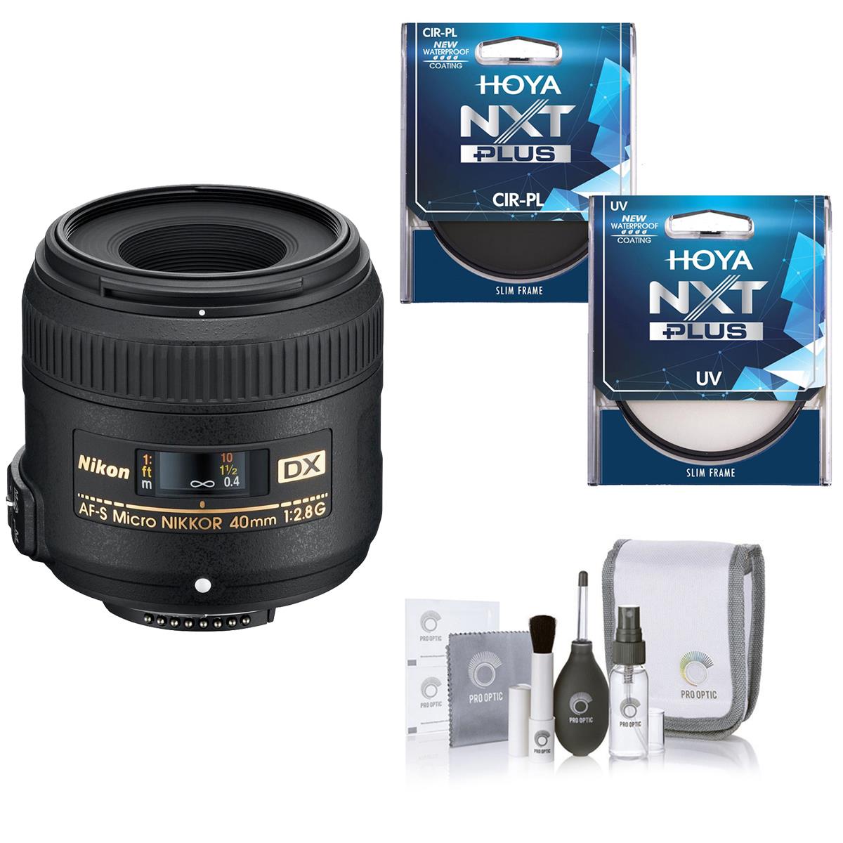 

Nikon 40mm f/2.8G DX AF-S Micro NIKKOR Lens with Hoya UV+CPL Filter Kit