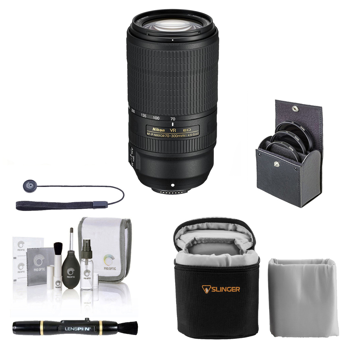 

Nikon 70-300mm f/4.5-5.6E ED AF-P NIKKOR VR Lens with Essentials Kit