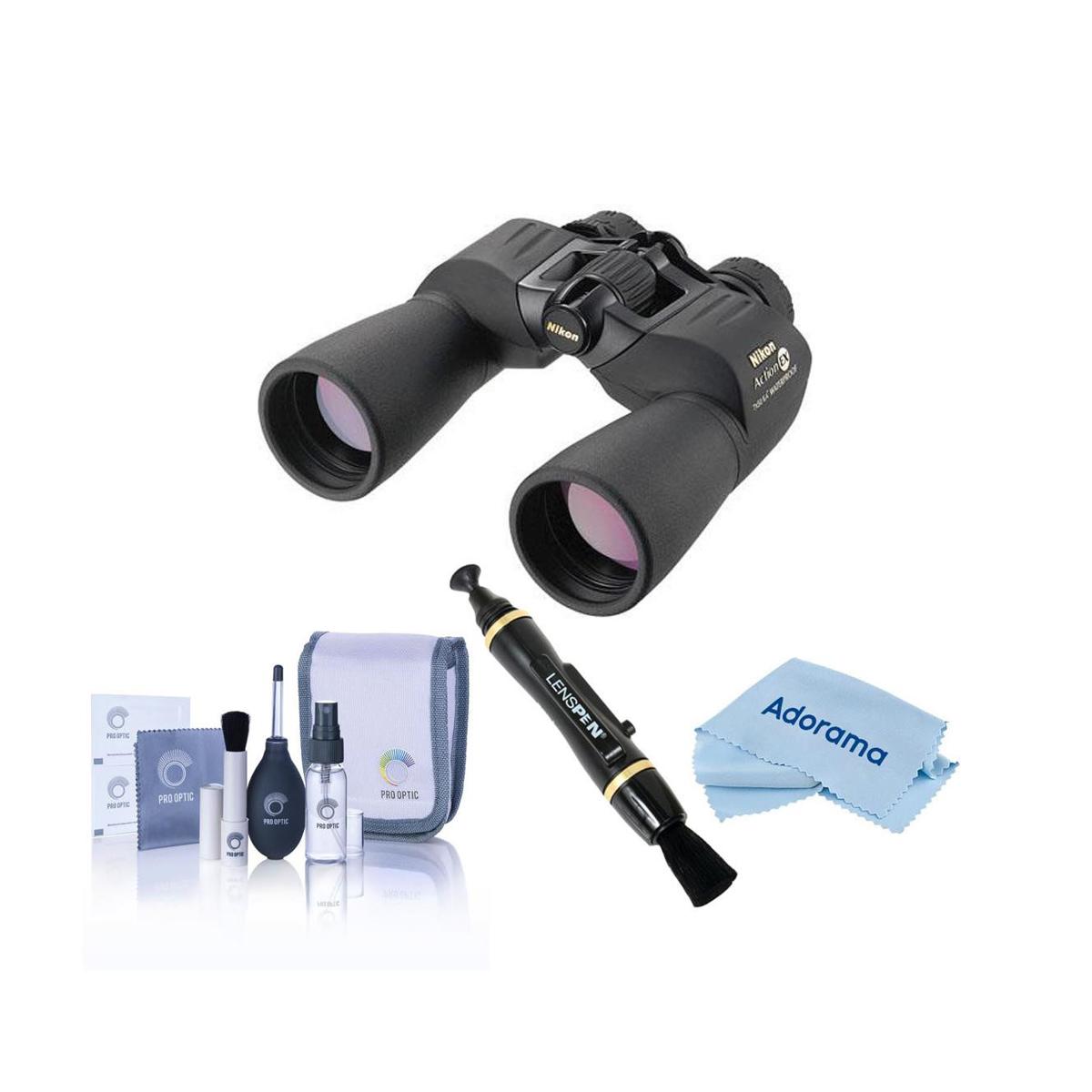 

Nikon 7x50 Action Extreme ABT Porro Prism Binocular, Black, Bundle w/Accessory