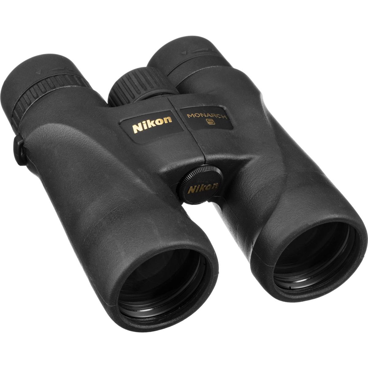 Nikon 8x42 MONARCH 5 Roof Prism Binoculars with 6.3 Deg AOV, Black - Refurbished -  7576B