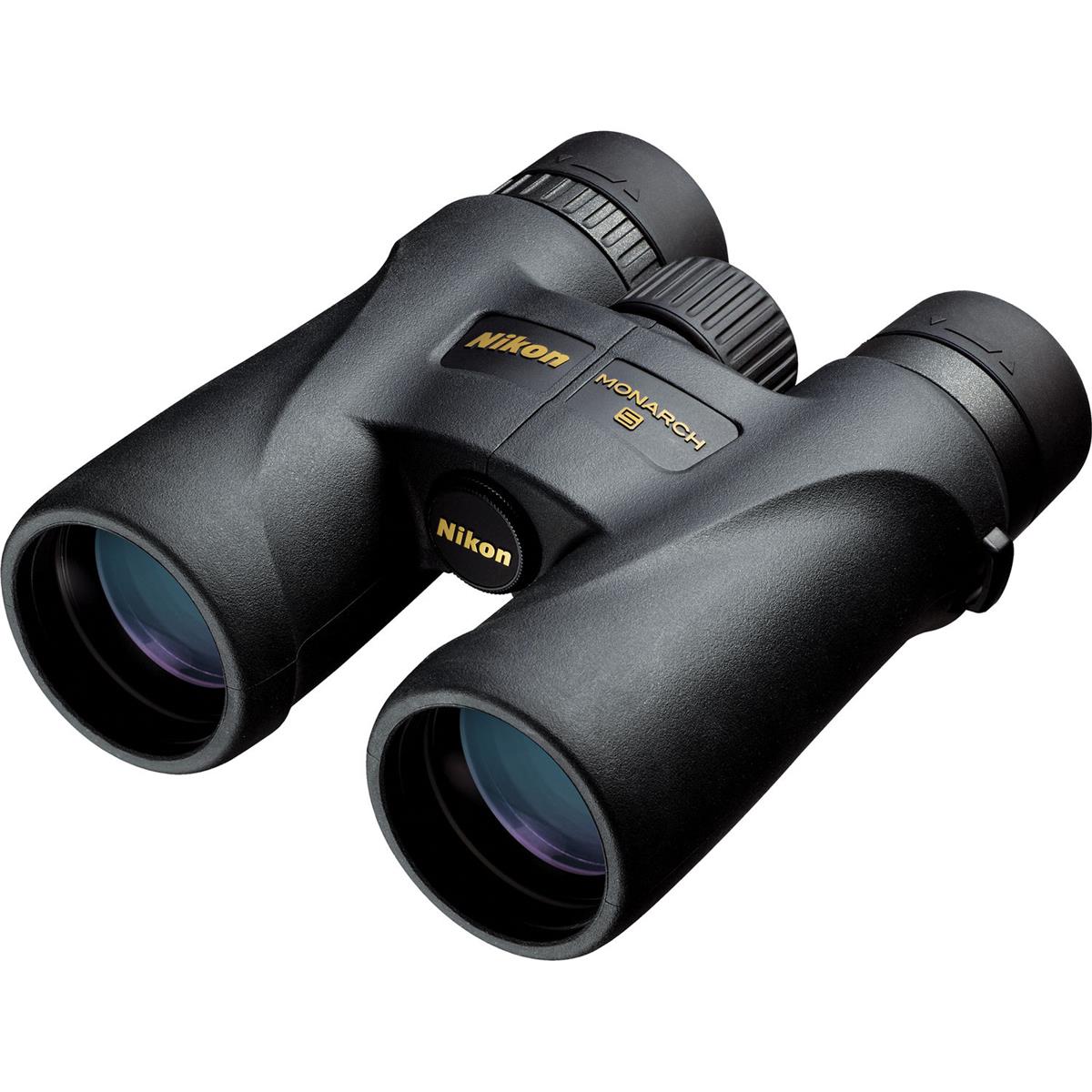 Nikon 10x42 MONARCH 5 Roof Prism Binoculars w/5.5 Deg AOV, Black - Refurbished -  7577B