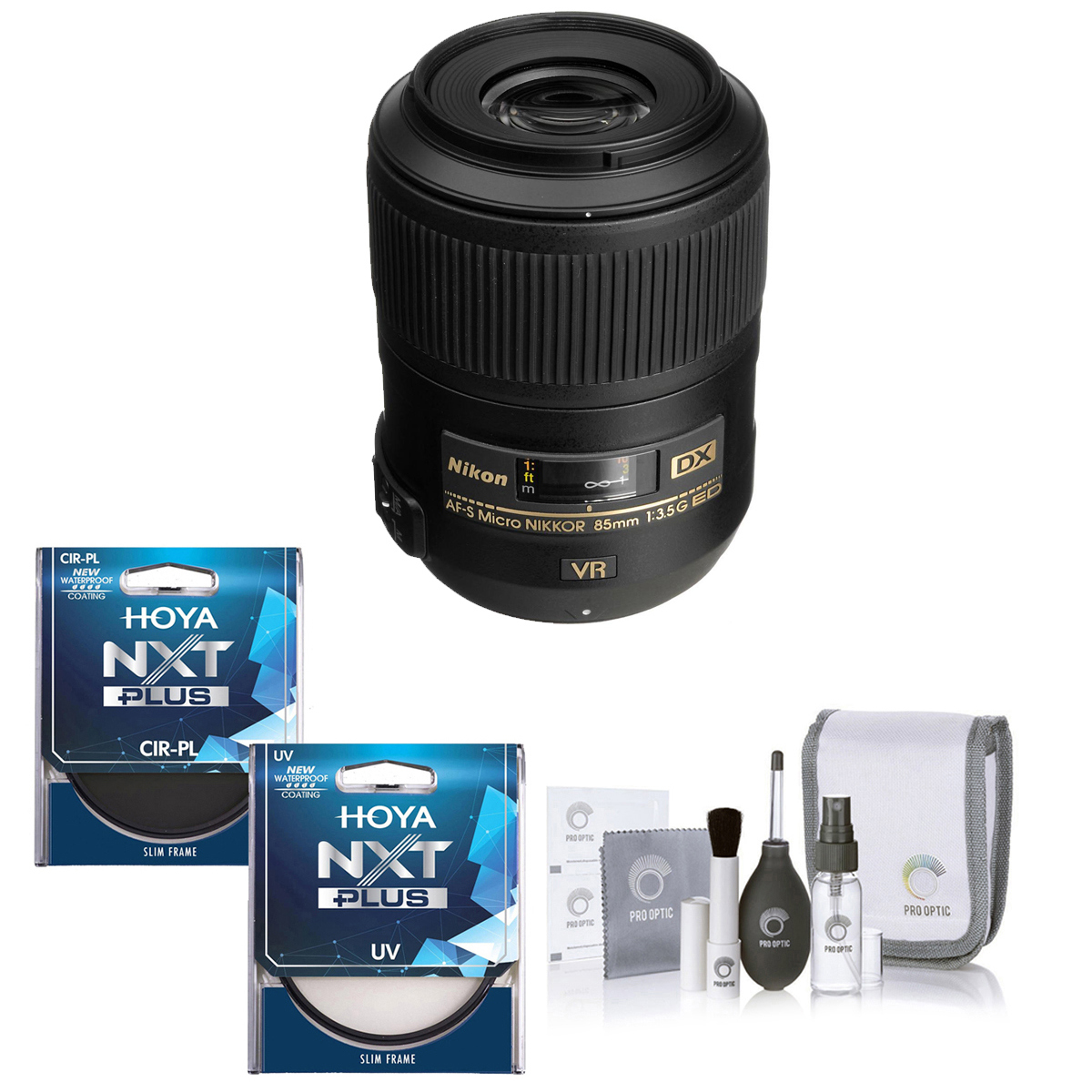 

Nikon 85mm f/3.5G ED AF-S DX Micro NIKKOR VR-II Lens with 52mm CPL+UV Filter Kit