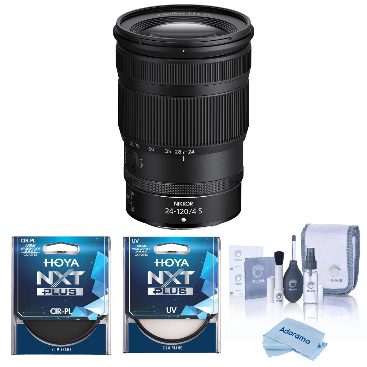 

Nikon NIKKOR Z 24-120mm f/4 S Lens, Bundle with Hoya 77mm UV and CPL Filters