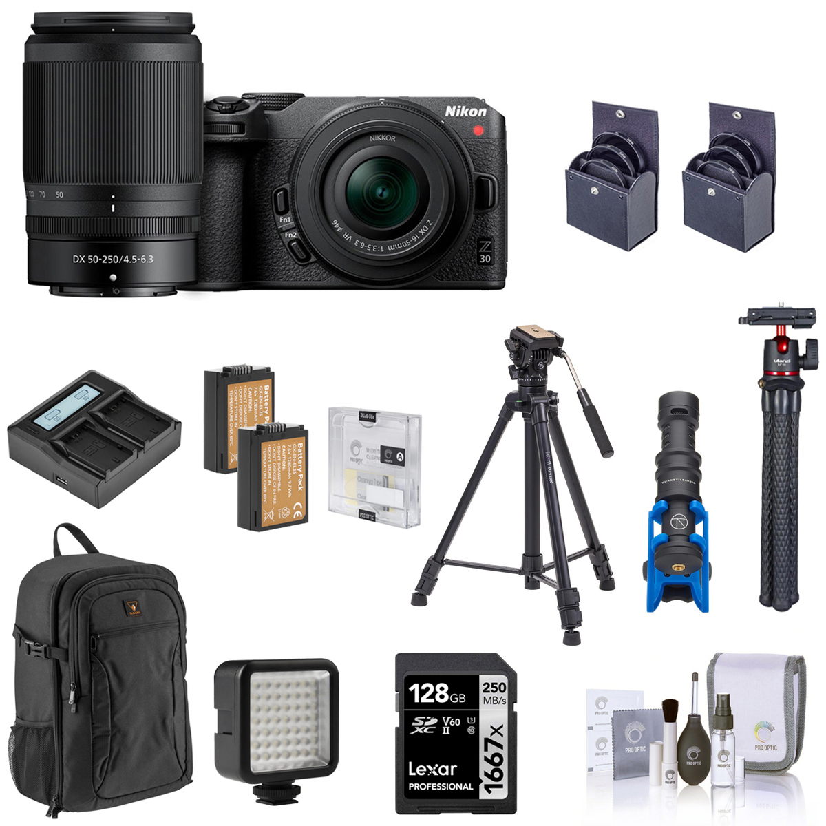 

Nikon Z 30 Mirrorless Camera w/16-50mm & 50-250mm Lens, Bundle w/Complete Kit