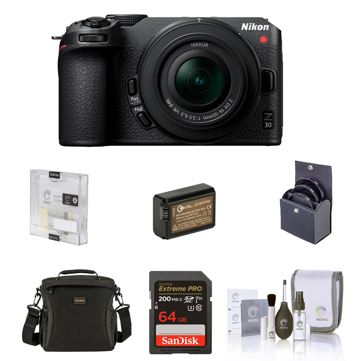 

Nikon Z 30 DX-Format Mirrorless Camera with 16-50mm Lens with Essential Acc. Kit