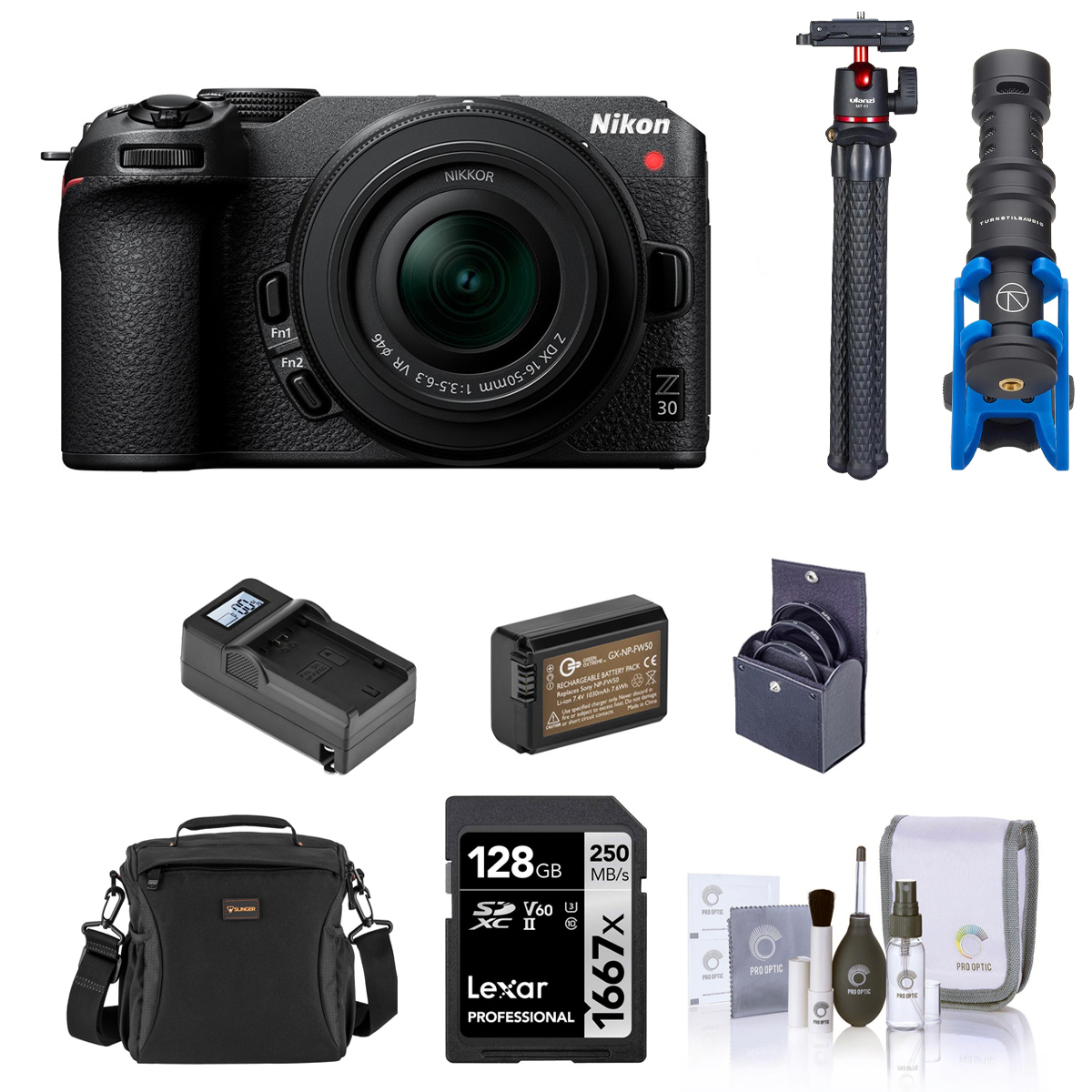 

Nikon Z 30 DX-Format Mirrorless Camera with 16-50mm Lens with Vlogging Kit