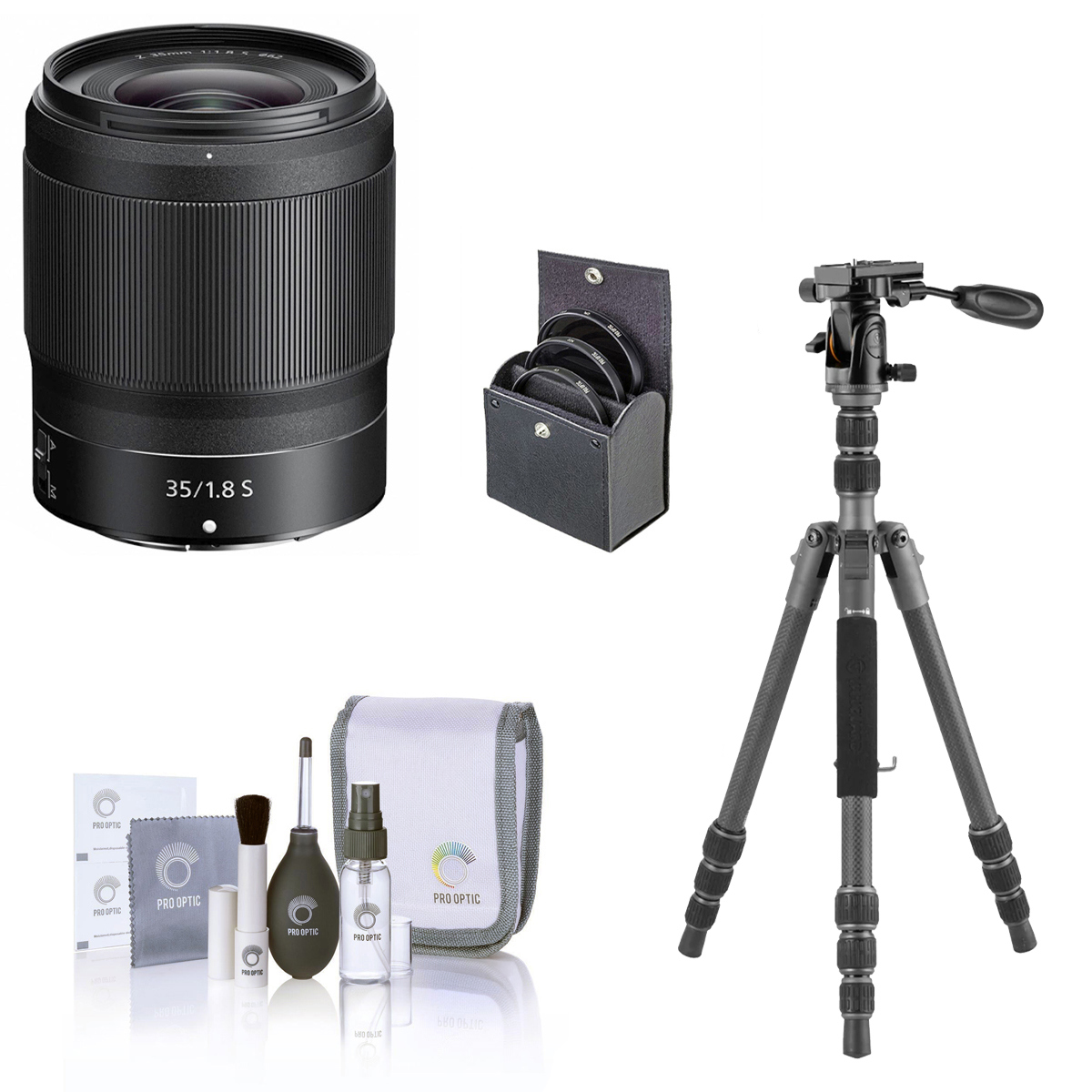 

Nikon NIKKOR Z 35mm f/1.8 S Lens with 3Pod TREK Travel Tripod Kit