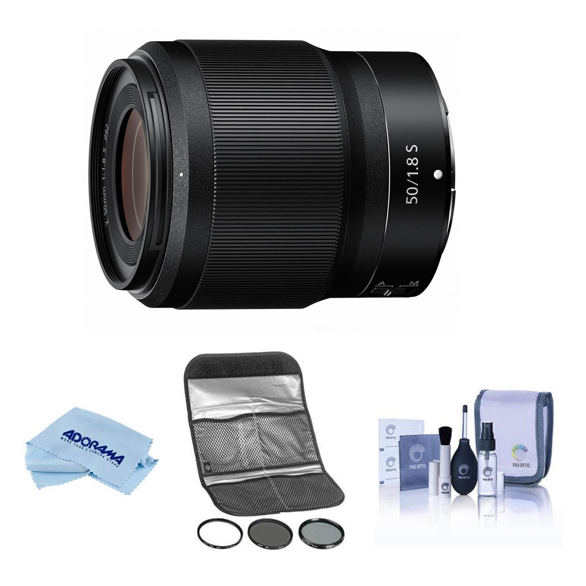 

Nikon NIKKOR Z 50mm f/1.8 S Lens w/Hoya 62mm Digital Filter Kit II