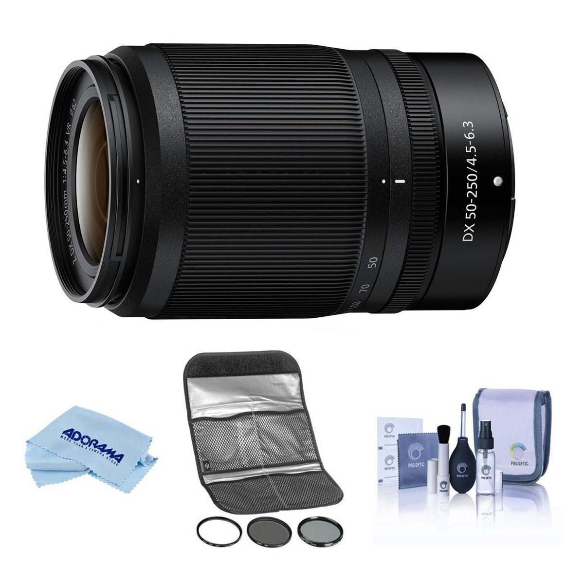 

Nikon NIKKOR Z DX 50-250mm f/4.5-6.3 VR Lens w/Hoya 62mm Digital Filter Kit II