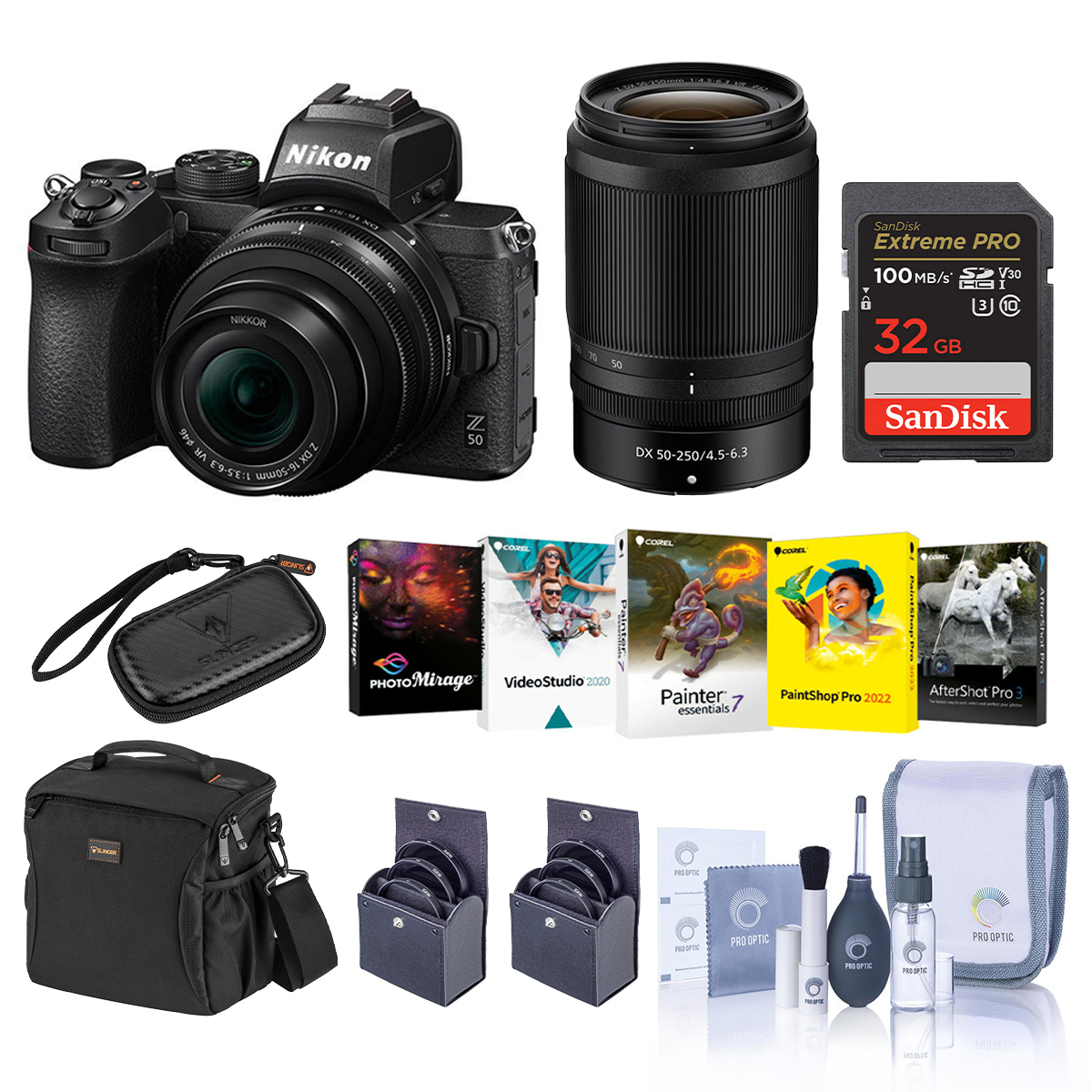 

Nikon Z50 Mirrorless Camera w/16-50mm & 50-250mm Lenses, Bundle w/Included Value