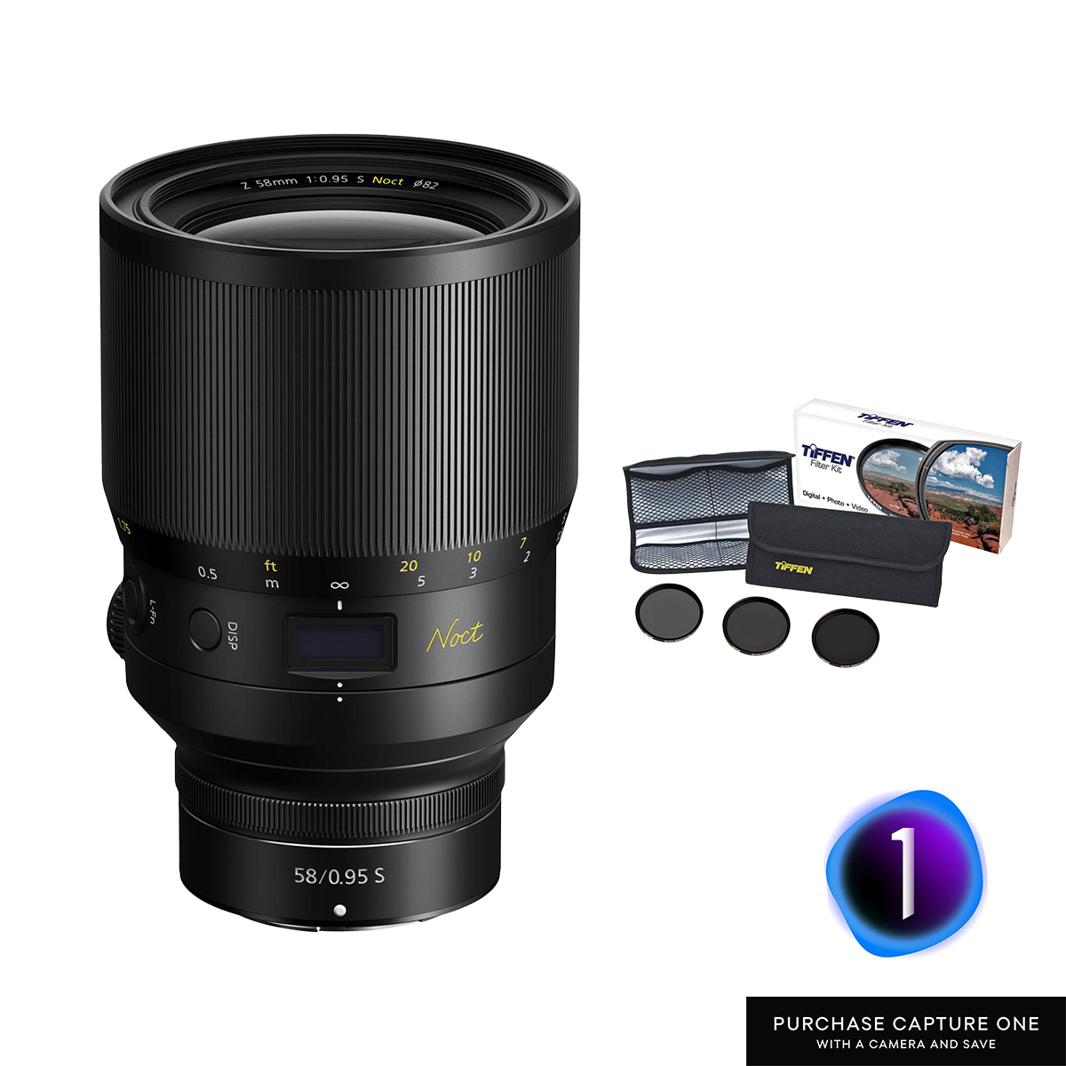 

Nikon NIKKOR Z 58mm f/0.95 S Noct Lens, with Capture One Pro Bundle & Filter Kit