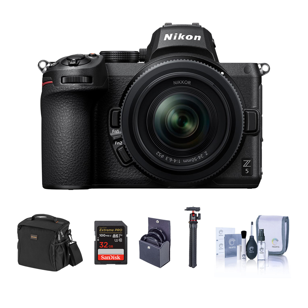 

Nikon Z5 Mirrorless Camera with 24-50mm Lens Kit w/32GB Card, Bag, Tripod & Acc.