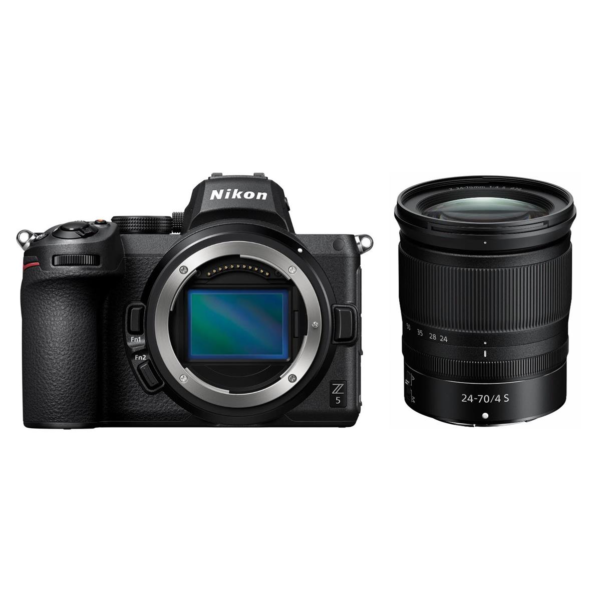 Image of Nikon Z5 Mirrorless Camera with NIKKOR Z 24-70mm f/4 S Lens