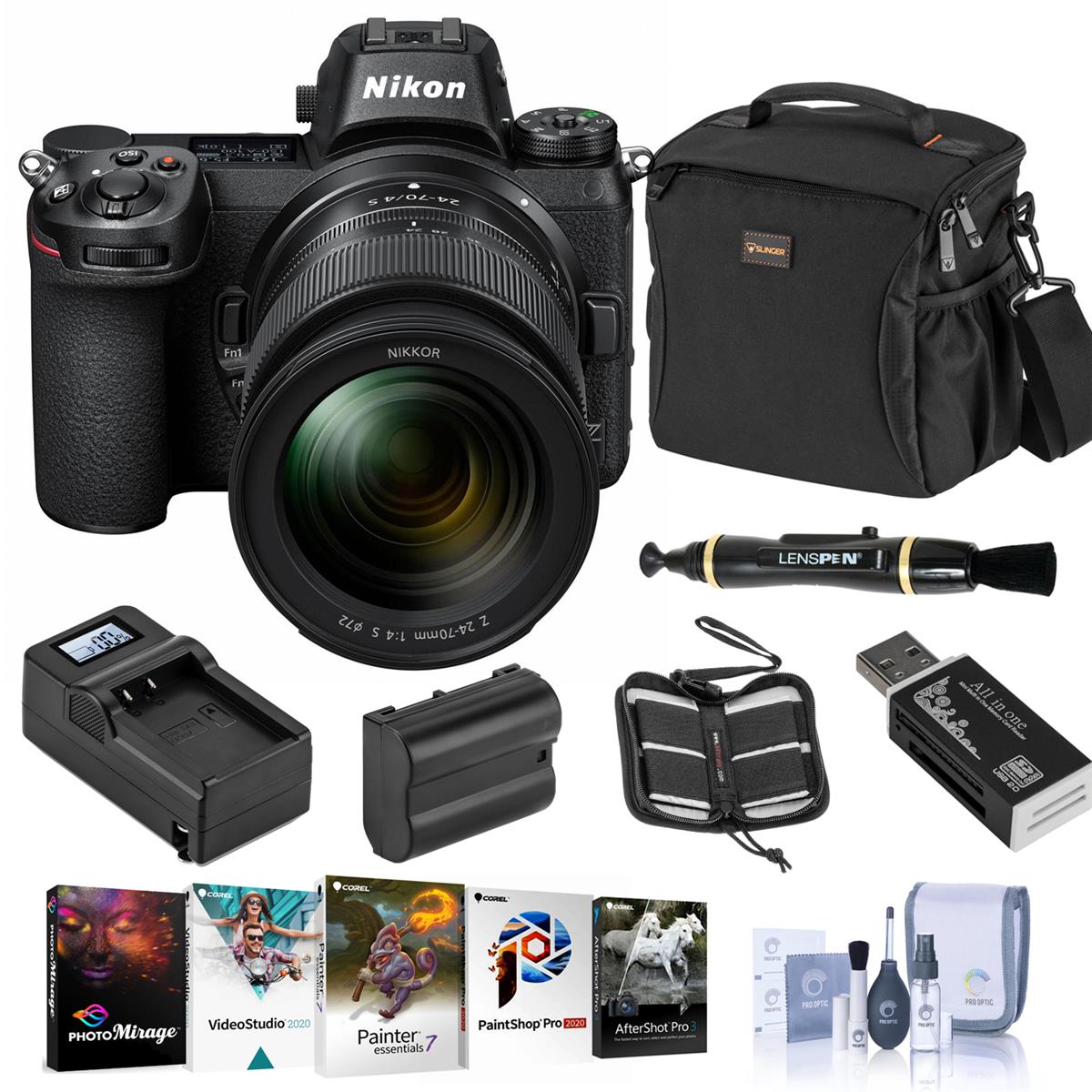Nikon Z6 FX-Format Mirrorless Camera with 24-70mm Lens with PC Software & Acc.