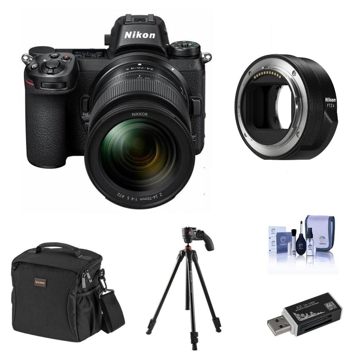 Nikon Z6 FX-Format Mirrorless Camera w/NIKKOR Z 24-70mm f/4 S Lens W/ACC BUNDLE