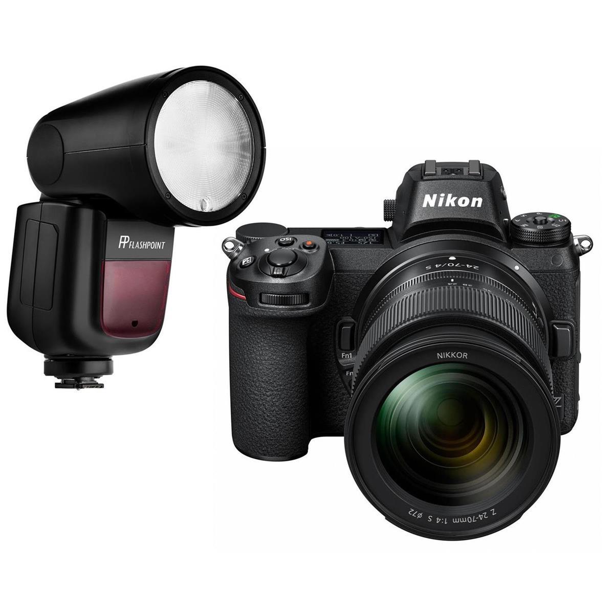 Nikon Z6 FX-Format Mirrorless Camera with NIKKOR Z 24-70mm f/4 S Lens W/FP Flash