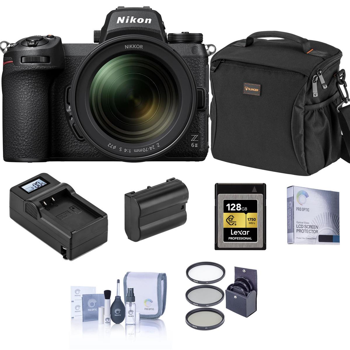 Image of Nikon Z 6II Mirrorless Camera with 24-70mm f/4 Lens
