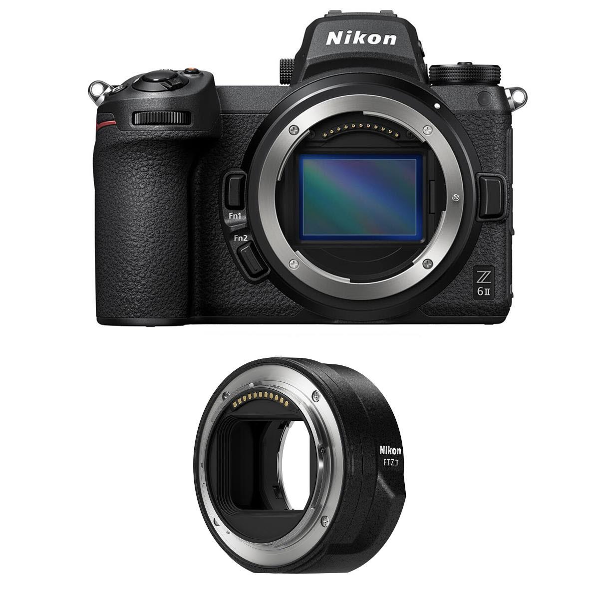 Image of Nikon Z 6II Mirrorless Camera with FTZ II Mount Adapter
