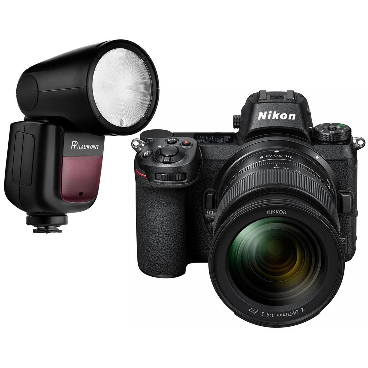 Nikon Z7 FX-Format Mirrorless Camera with NIKKOR Z 24-70mm f/4 S Lens W/FP Flash