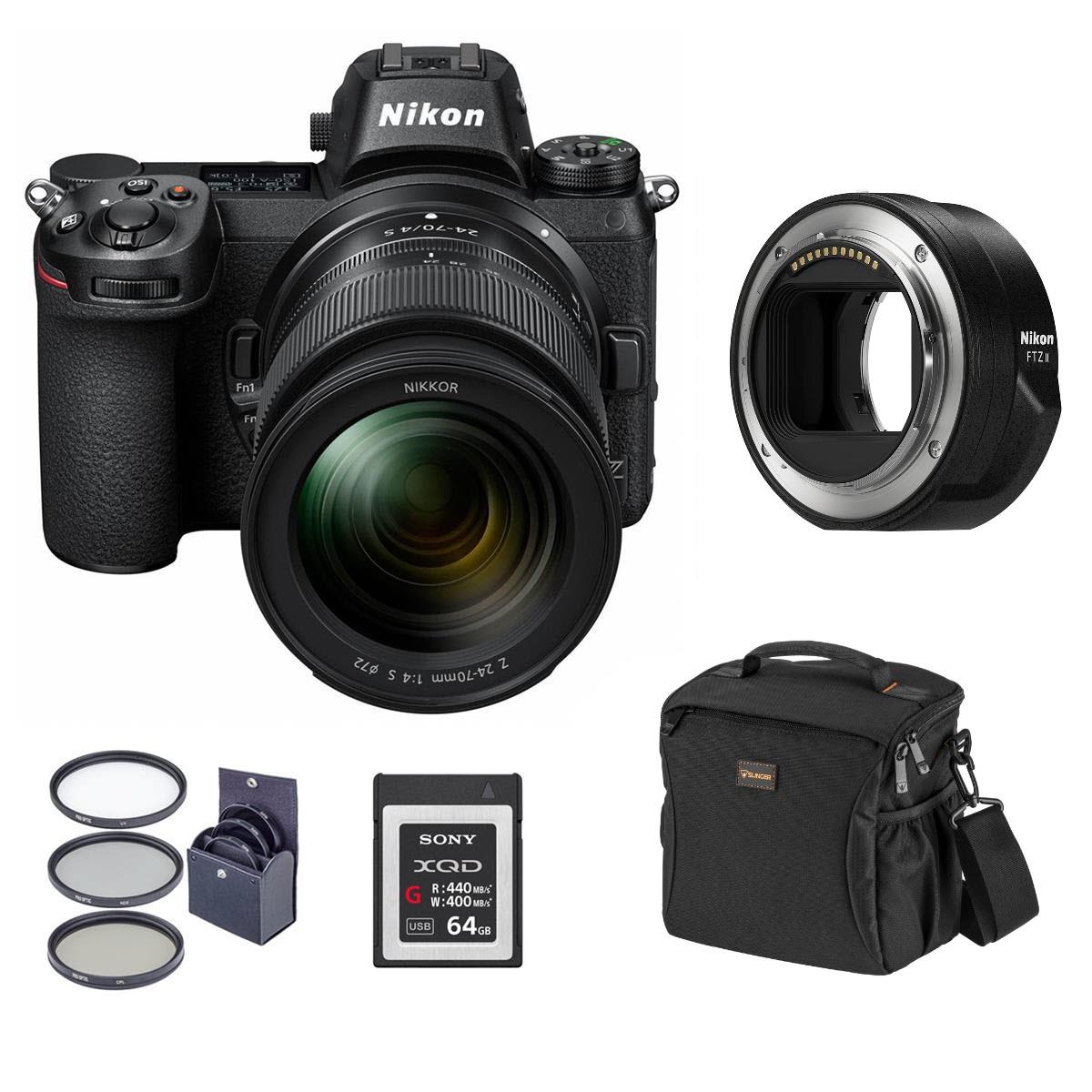 Nikon Z7 FX-Format Mirrorless Camera with Z 24-70mm f/4 S Lens W/Free ACC Bundle
