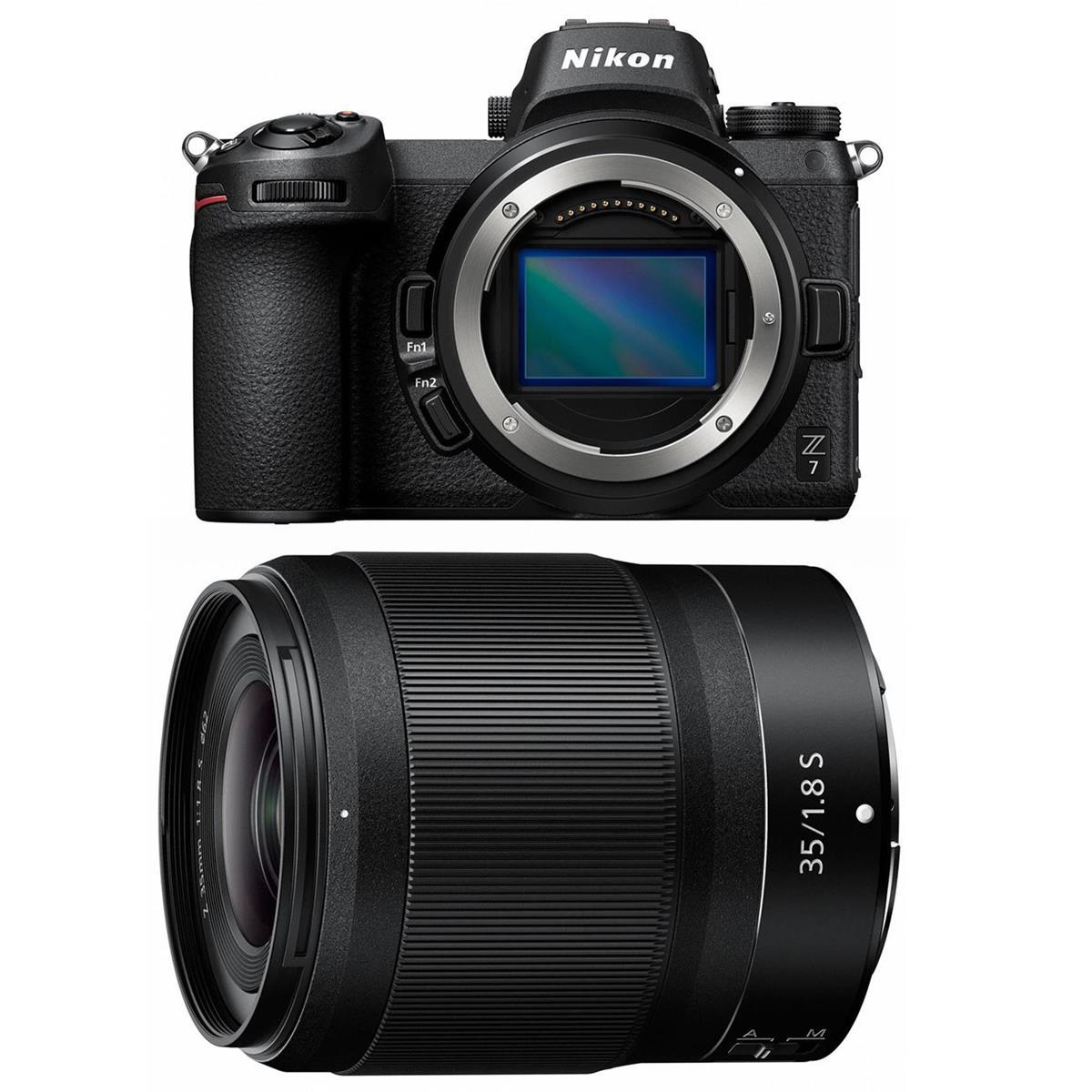Nikon Z7 FX-Format Mirrorless Camera Body With Nikon NIKKOR Z 35mm f/1.8 S Lens