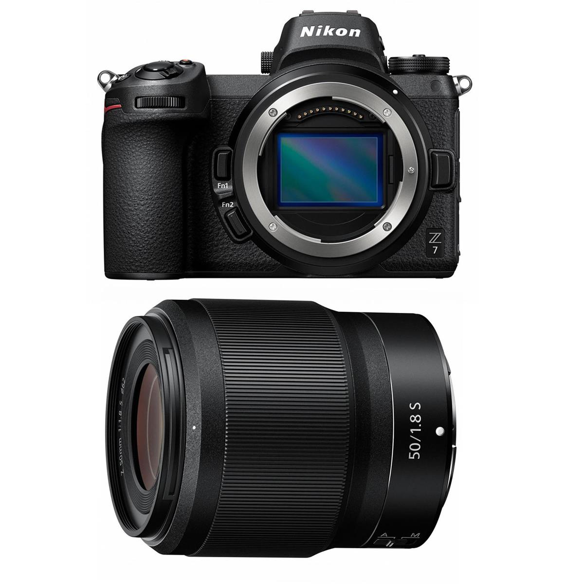 Nikon Z7 FX-Format Mirrorless Camera Body With Nikon NIKKOR Z 50mm f/1.8 S Lens