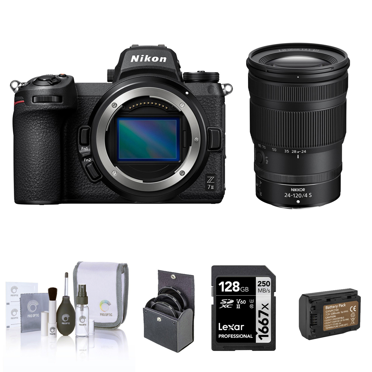 

Nikon Z 7II Mirrorless Camera with 24-120mm f/4 Lens, Bundle with Included Value