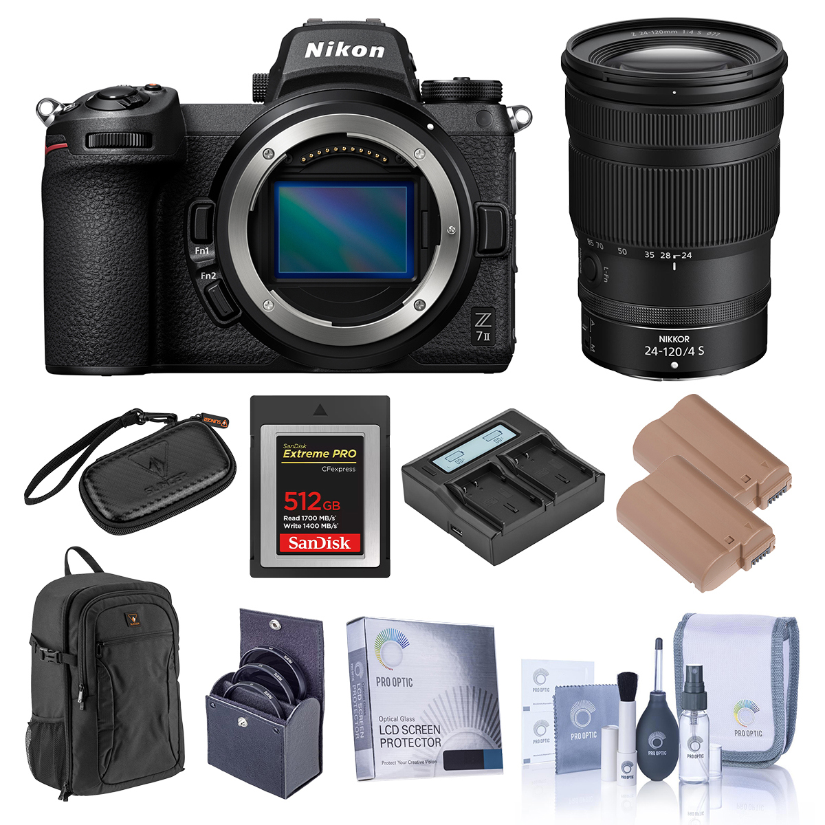 

Nikon Z 7II Mirrorless Digital Camera with 24-120mm f/4 Lens with CFexpress Kit