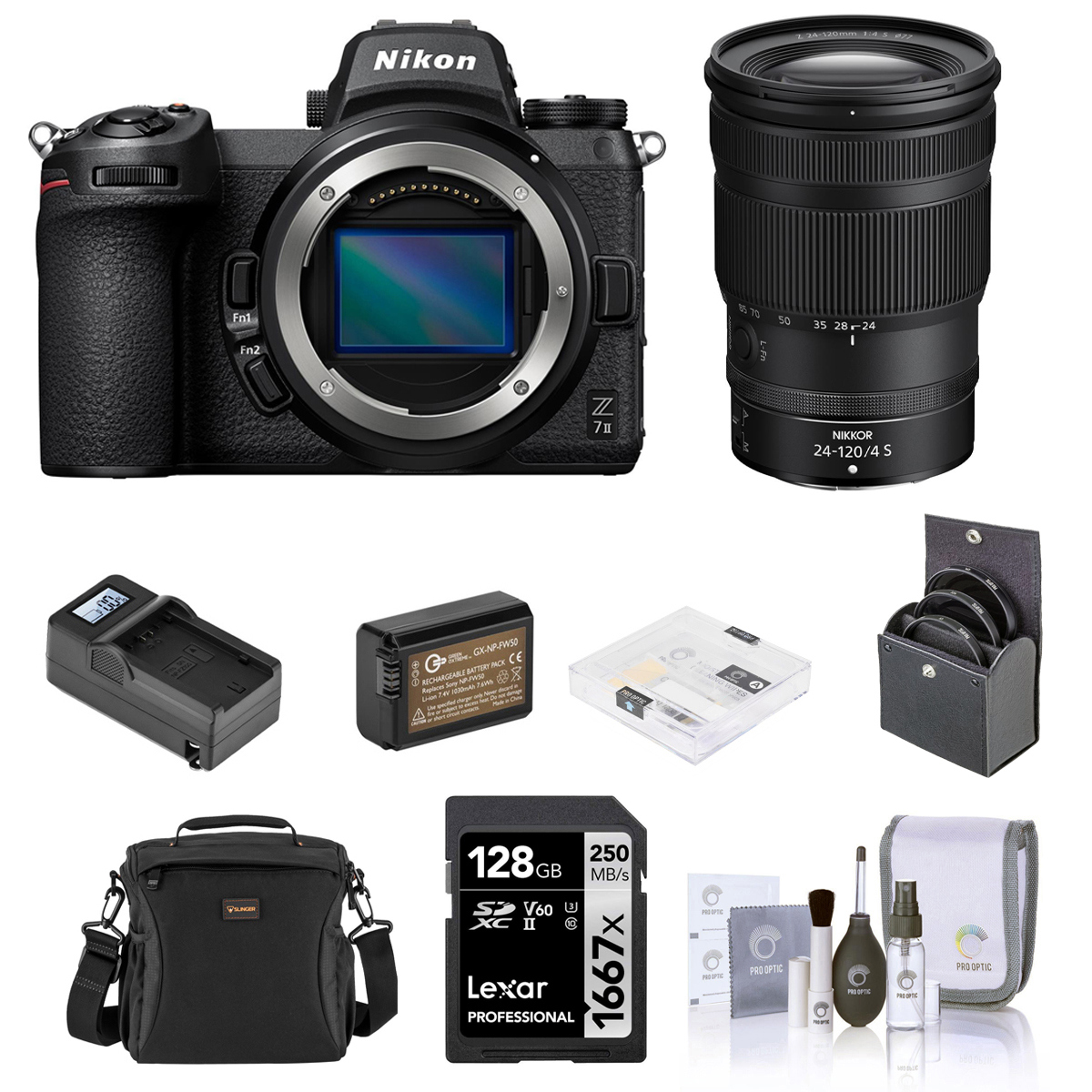 

Nikon Z 7II Mirrorless Digital Camera with 24-120mm f/4 Lens w/Essential Acc Kit