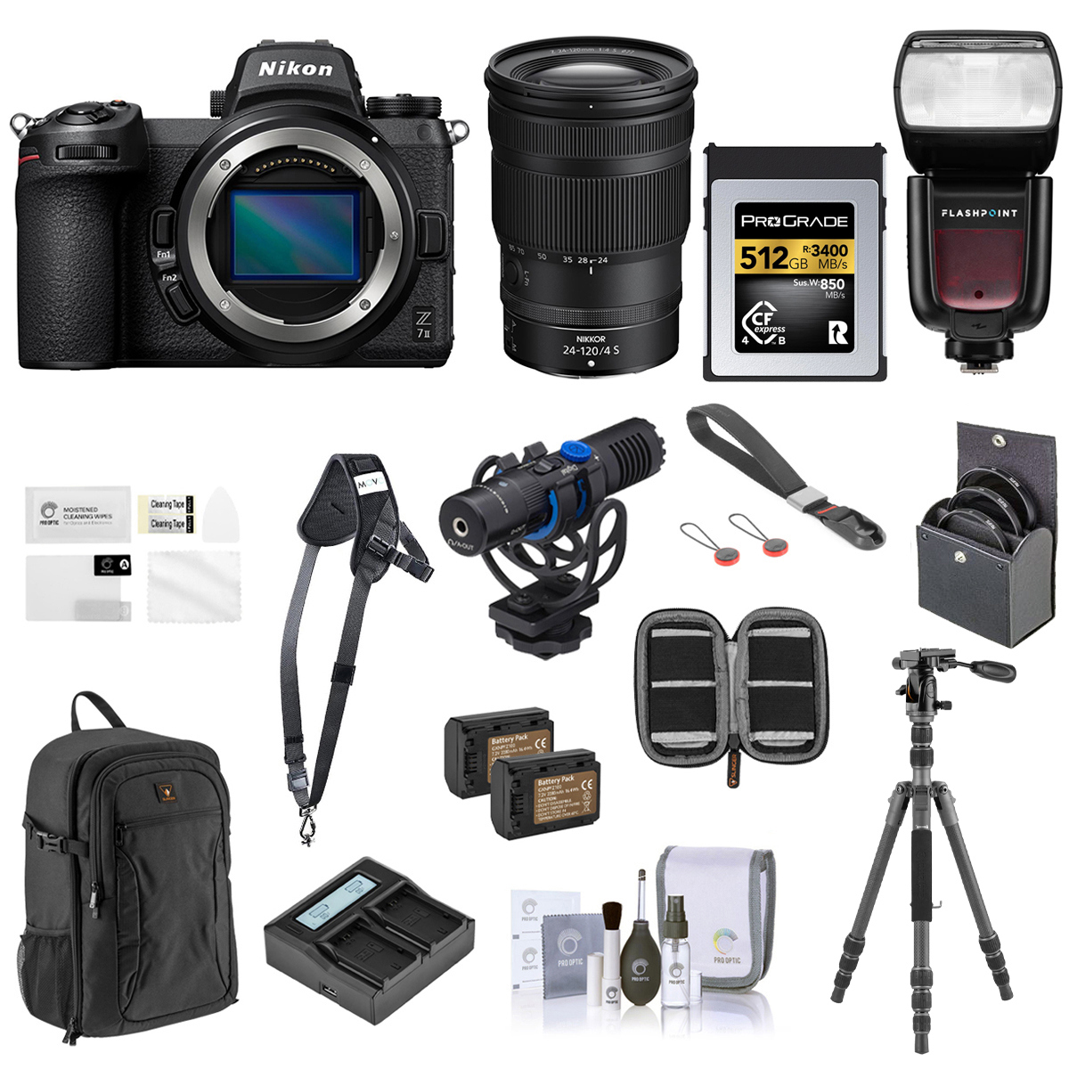 

Nikon Z 7II Mirrorless Digital Camera with 24-120mm f/4 Lens w/Photography Kit