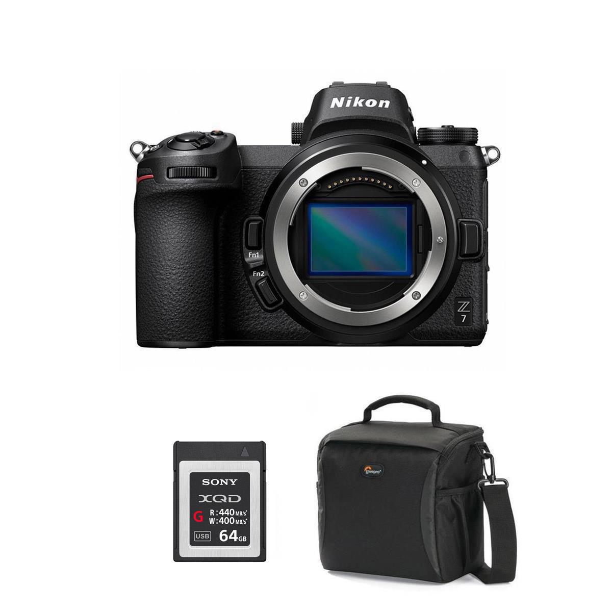 Nikon Z7 FX-Format Mirrorless Camera Body W/Sony G Series 64GB XQD Card / Case