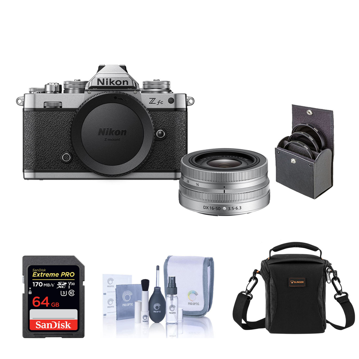 

Nikon Z fc Mirrorless Camera w/DX 16-50mm Lens, Silver, Bundle w/Included Value
