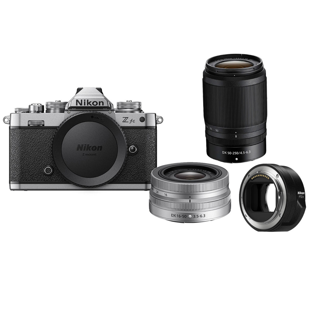 

Nikon Z fc Mirrorless Camera with 16-50mm Silver & 50-250mm Lens w/FTZ Adapter