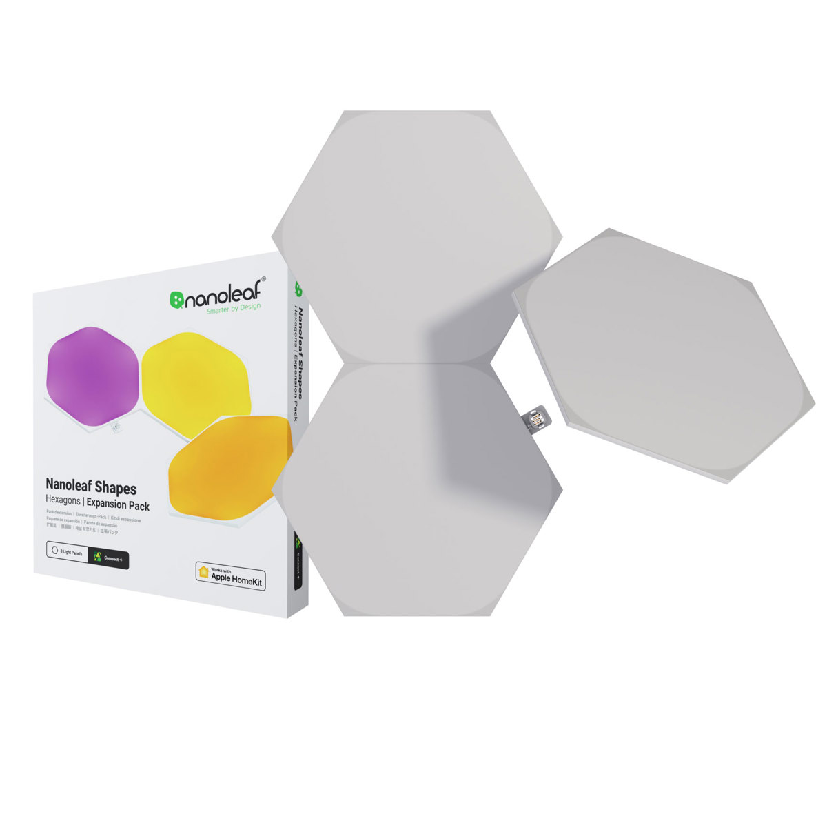 

Nanoleaf Shapes Hexagons Expansion Pack with 3x Hexagon Light Panels, 100 Lumens