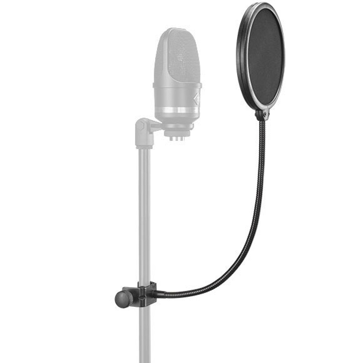 

Neumann PS 15 Pop Screen Supplied Complete with Gooseneck & Clamp, 13cm, Black