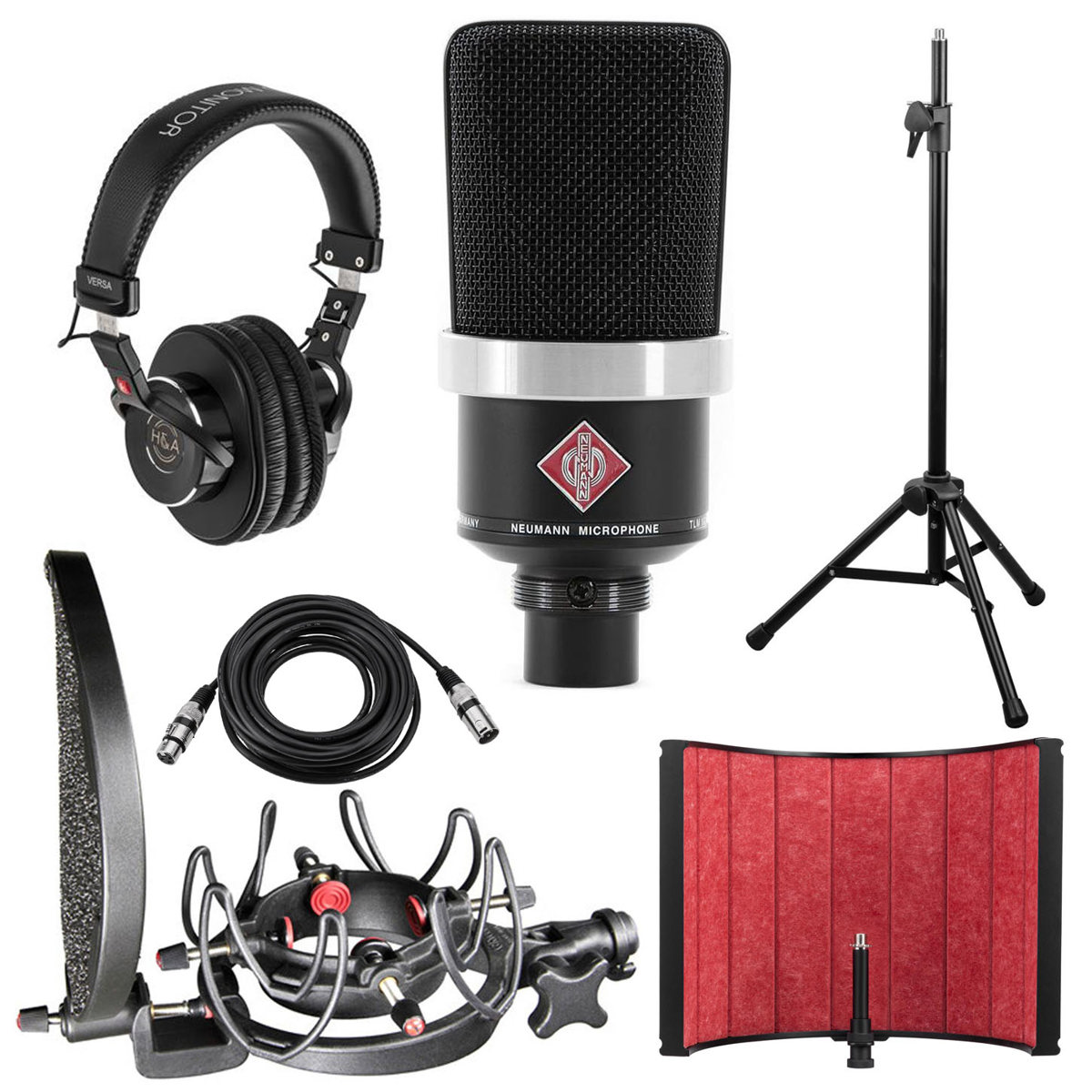 

Neumann TLM102 Large Diaphragm Cardioid Studio Microphone, Black, Accessory Kit