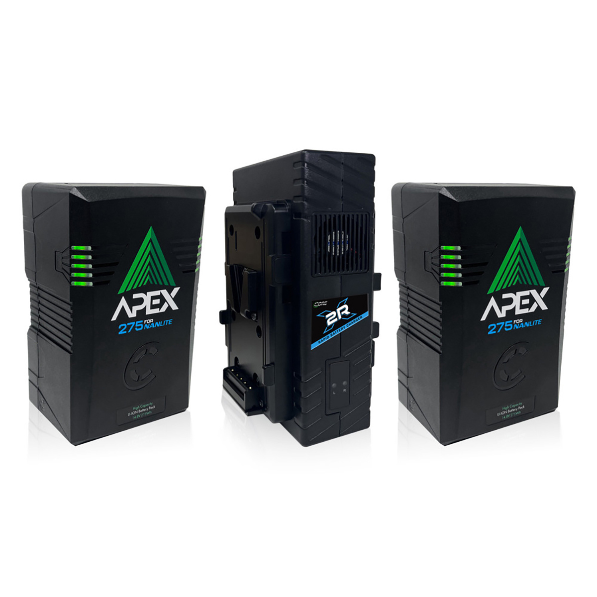 

NanLite Core Apex 275 275Wh 14.8V V-Mount Li-Ion Battery, 2-Pack w/Dual Charger