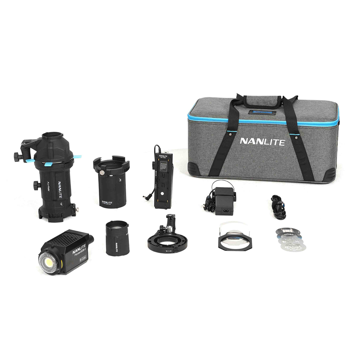 Photos - Studio Lighting Forza NanLite  60B II 72W Bi-Color Video Spotlight with Projection Attachment Kit FORZA60BPJFMM 