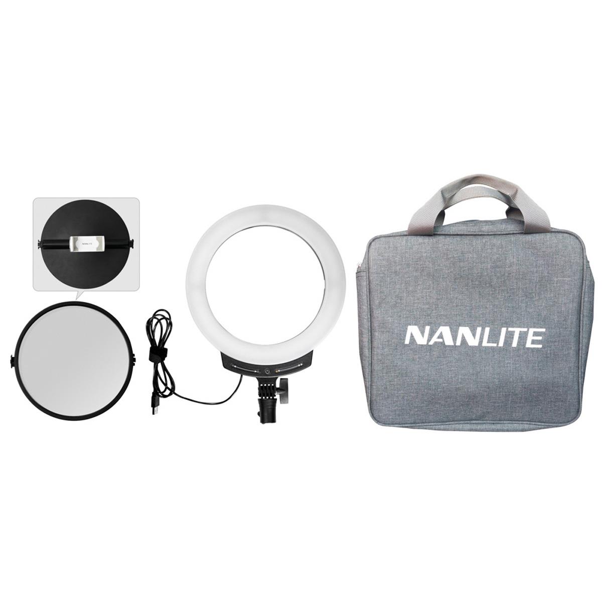 Image of NanLite Nanlite Halo 10B Dimmable Bi-Color USB 10&quot; LED Ring Light with Smart Touch Contr