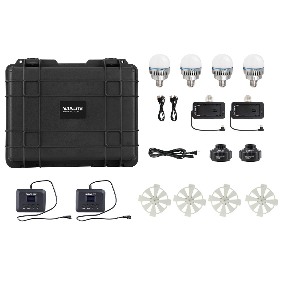 

NanLite PavoBulb 10C 10W RGBWW LED Bulb 4-Light Kit
