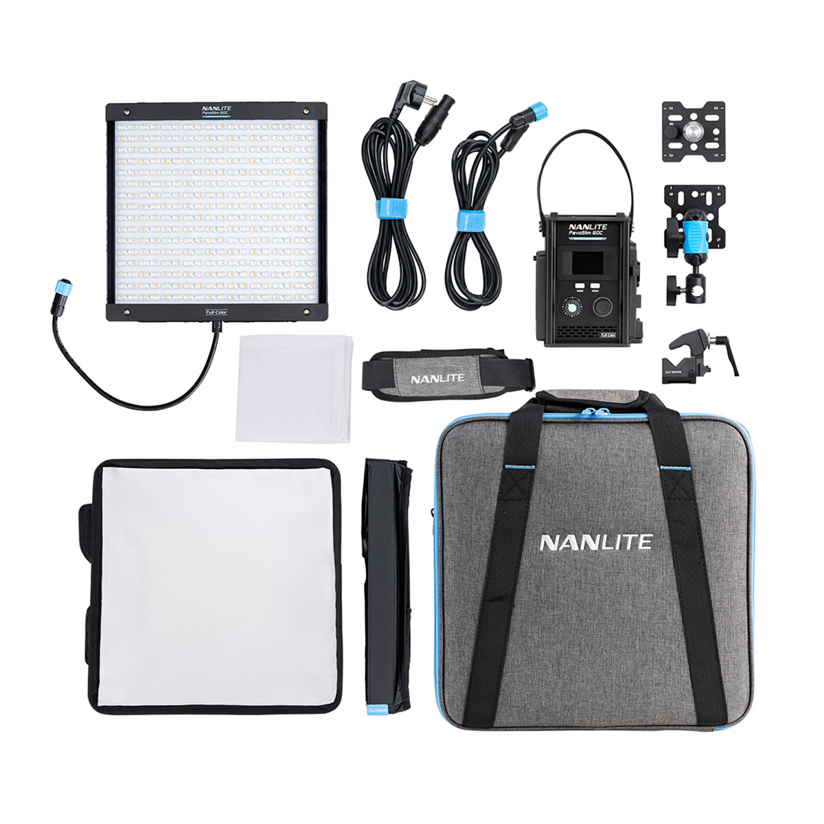 

NanLite PavoSlim 60C 1x1 60W RGBWW LED Panel Light with CRMX