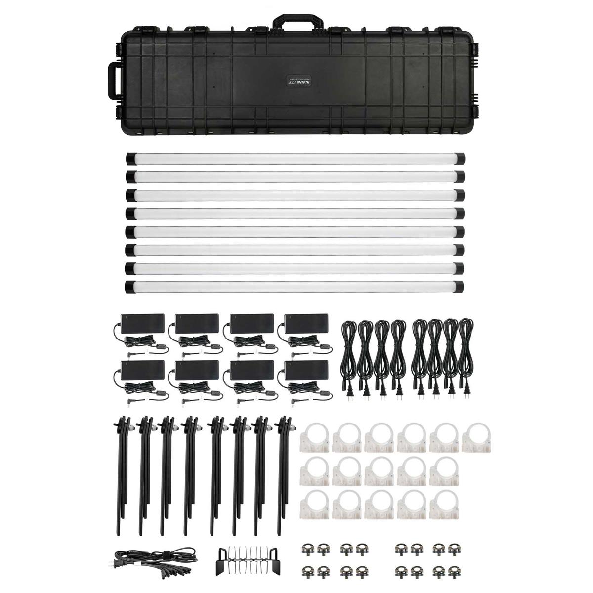

NanLite PavoTube II 30XR 4' 36W RGBWW LED Pixel Tube 8-Light Kit w/Built-In CRMX