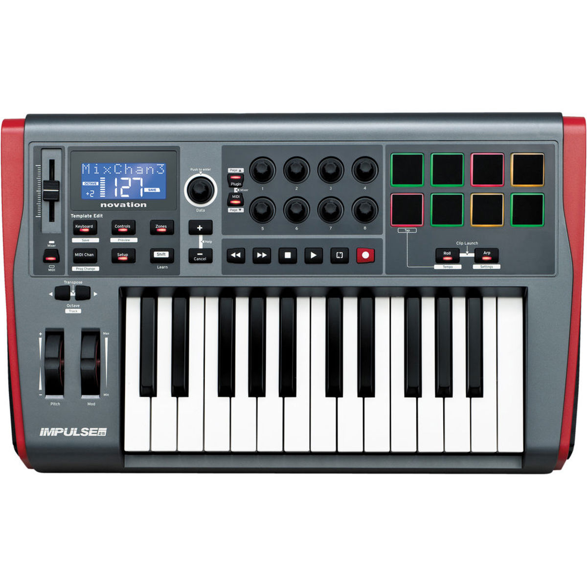 

Novation Impulse 25 USB MIDI Controller Keyboard with Automap 4 Control Software