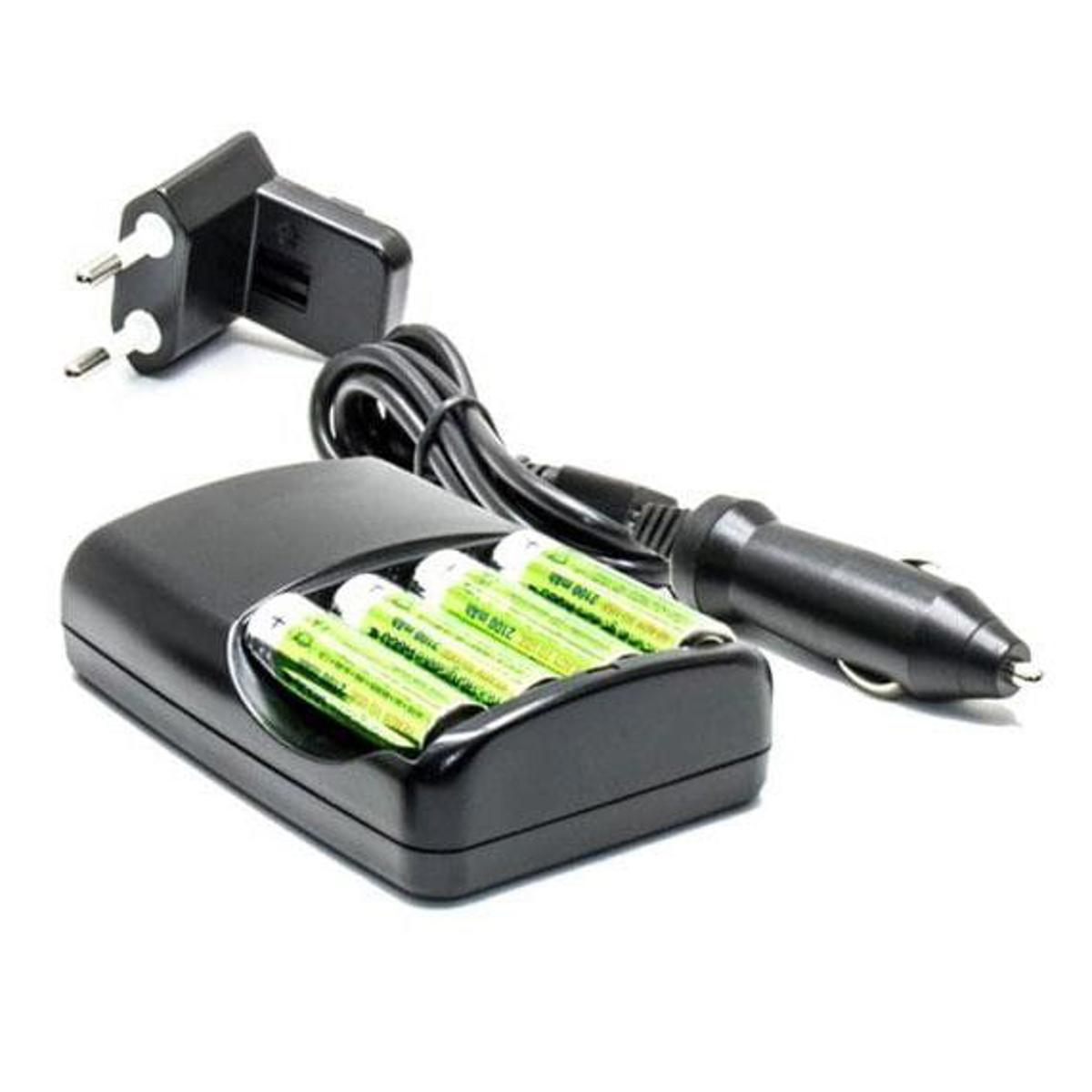 Image of Nokta AC &amp; Car Charger and 4x AA Rechargeable Batteries Kit for Impact