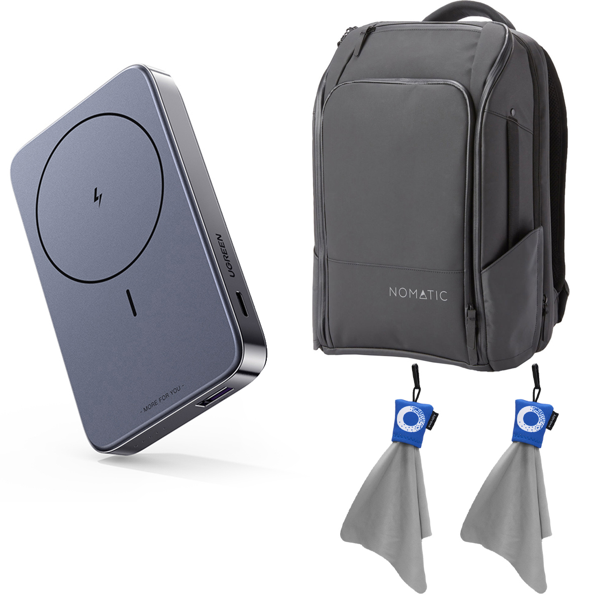 

Nomatic Travel Pack V2, Black,w/UGREEN 10000mAh 15W Magnetic Wireless Power Bank