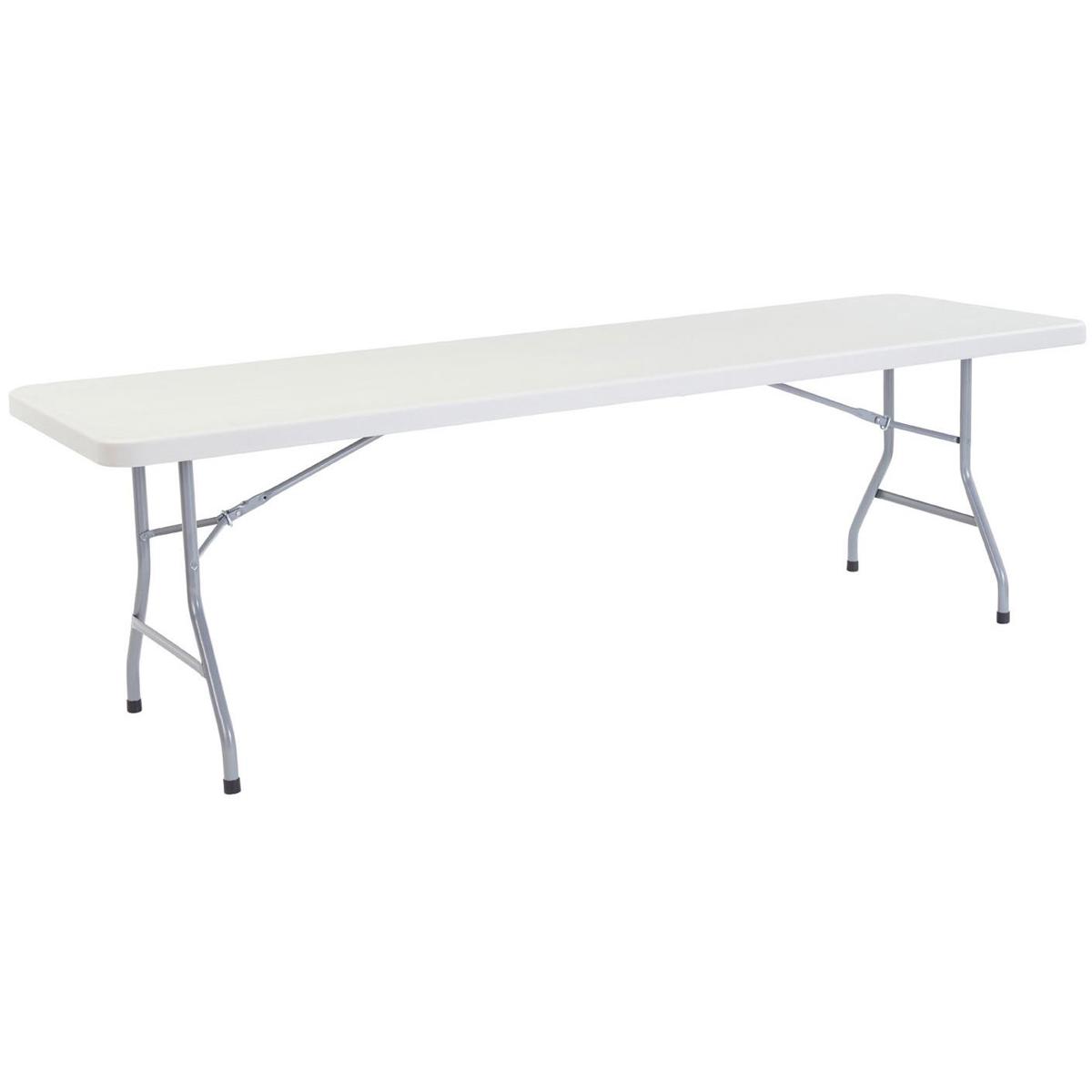 

National Public Seating BT3096 30x96" Folding Table, Speckled Gray, Gray Frame
