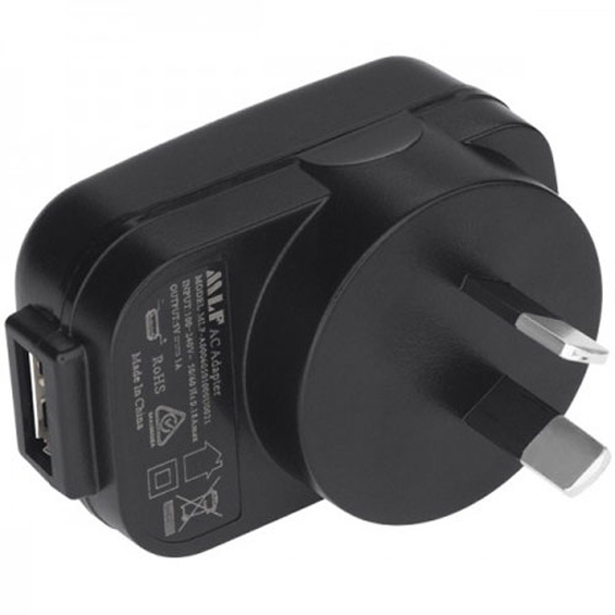 

Nightstick USB Type A Female to Male AU Type I AC Power Plug Adapter