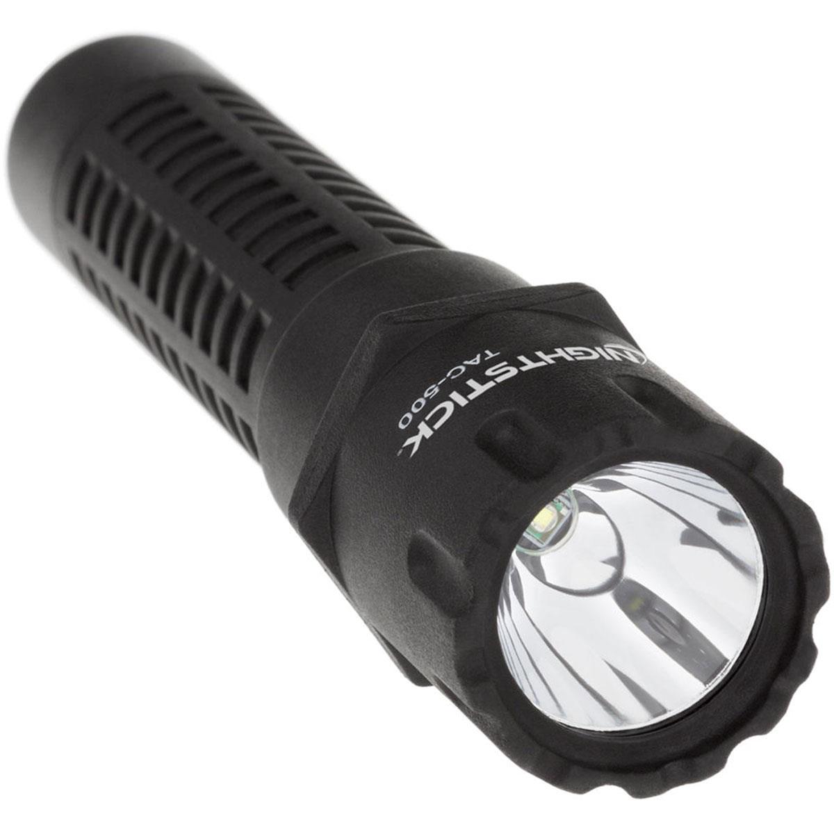 Polymer Tactical Rechargeable LED Flashlight, Black - Nightstick TAC-500B
