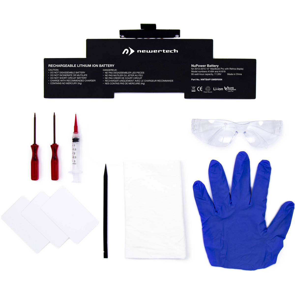 

NewerTech 95Wh NuPower Lithium-Ion Battery Kit for 15" MacBook Pro, No Acetone