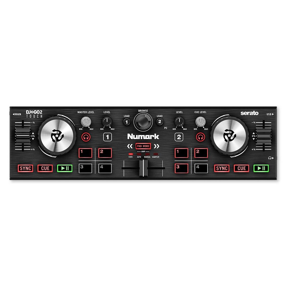 Image of Numark DJ2GO2 Touch Pocket DJ Controller with Touch Capacitive Jog Wheels